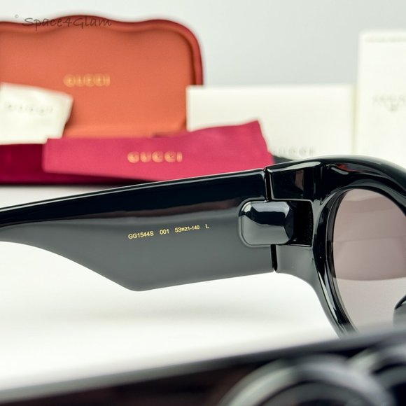 Gucci Women Sunglasses Black Grey Oval GG1544S 001 BRAND NEW main image 7